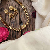 Vriksham Traditional Gold Look Square Pendant Thushi Neckpiece-G20669